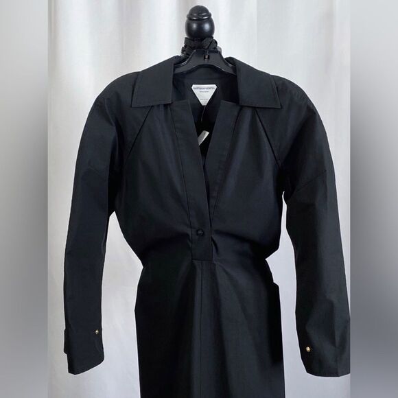 Bottega Veneta Cutout Coated Midi Longsleeve Dress size 36/ us size 0 - Picture 10 of 14